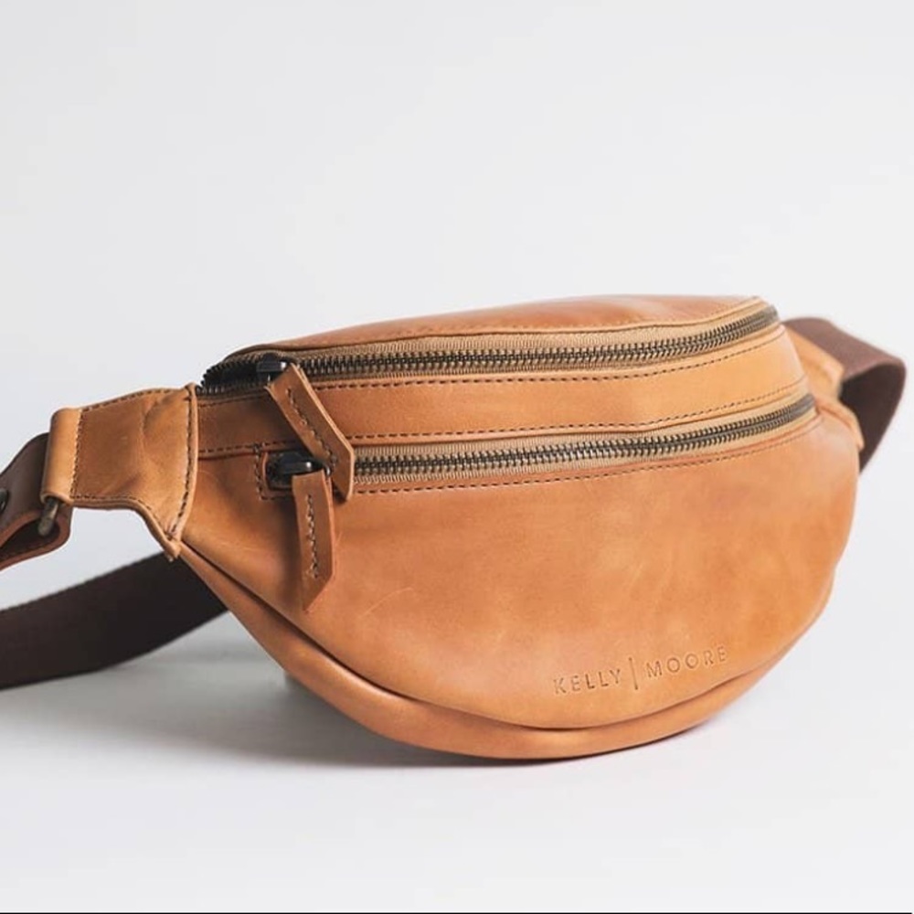 Kelly Moore Bag - The Bum Bag Full Grain Leather Fanny Pack - Cognac